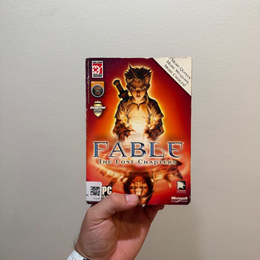 Fable The Lost Chapters PC Game 2005 Microsoft Lionhead RPG CD-ROM Slipcover